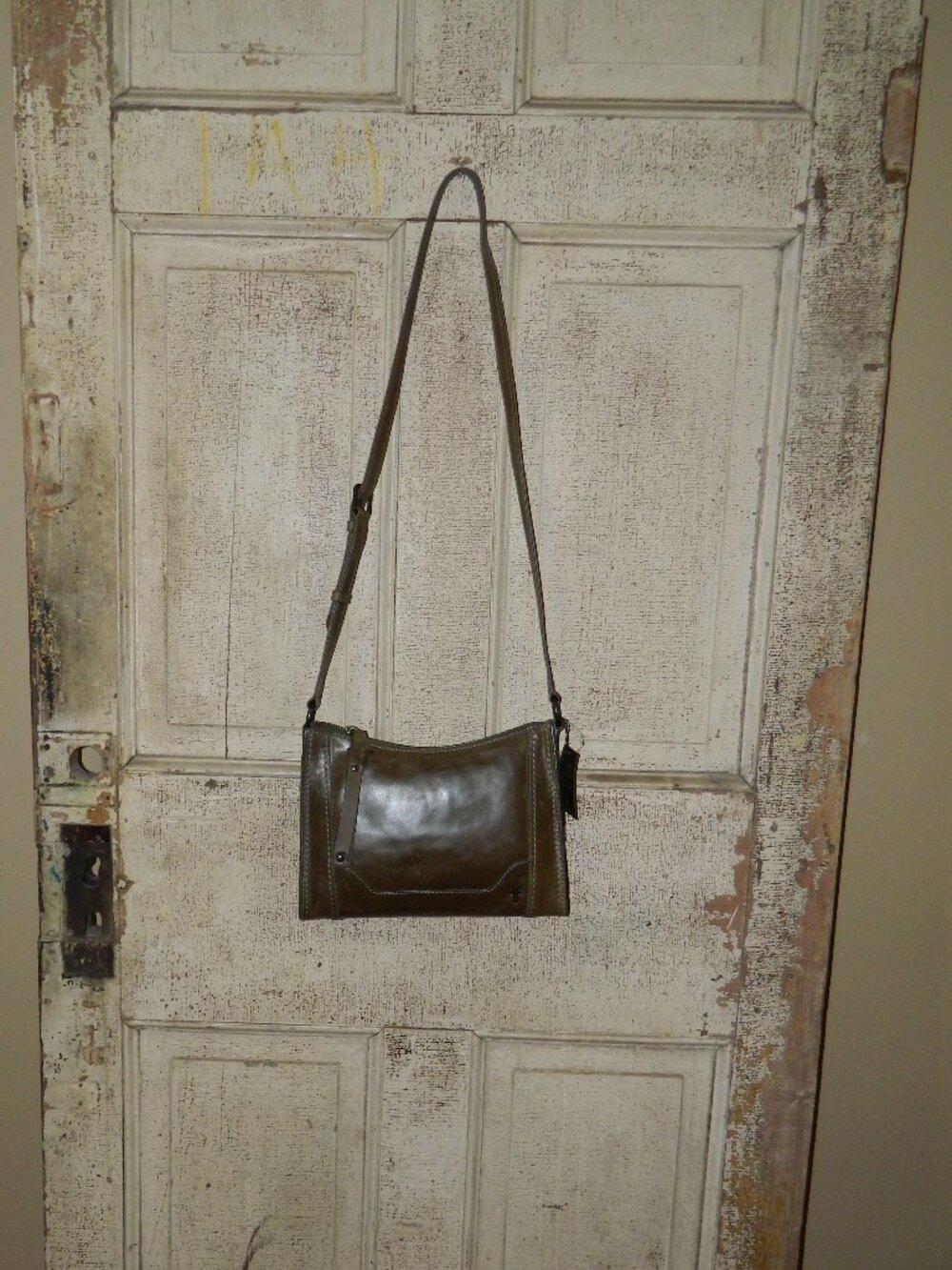 Frye Melissa Zip Crossbody Khaki Purse Bag READ